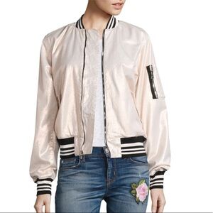 NWT Hudson Gene Rose Gold Bomber Jacket Size M